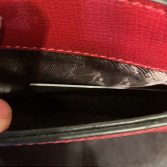 Karl Lagerfeld Red and Black Marbella Mini Crossbody Bag - Picture 5 of 7